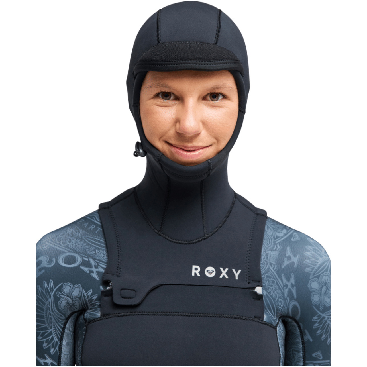 2026 Roxy Womens Swell Natural 5/4mm Chest Zip Hooded Wetsuit 26BW203503 - Bandana